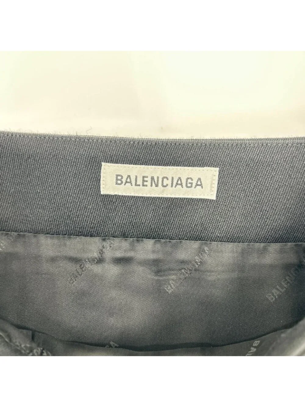 Balenciaga Black Wool Skirt